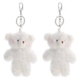 thumbnail image 4 of 2pcs Plush Bear Keychain Stuffed Animal Keychain Key Ring Backpack Bag Hanging Decor, 4 of 7