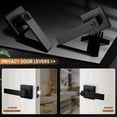 thumbnail image 4 of Poignées de Porte en Nickel Satiné Intérieur Carrées Leviers de Porte d'Intimité Poignées de Porte Sans Clé Serrure de Porte Intérieure pour Chambre Réversible pour Côté Droit/gauche, 4 of 9
