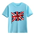 thumbnail image 4 of MKOSPLRT Union Jack Kids Tees 2-13 Years Girls Boys Short Sleeve Crew Neck British Flag Shirts Casaul 4th of July Tee Shirts, 4 of 4