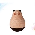 thumbnail image 4 of Panda Wooden Wobbler Crafts Wobbling Chiming Rolling Baby Toy para escritorio junto a la cama, 4 of 5