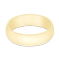 thumbnail image 2 of 14K Yellow Gold Plated 925 Sterling Silver 6mm Comfort Fit Mens Plain Classic Engagement Anniversaries Dome Band Ring Size 6.5, 2 of 3