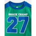 thumbnail image 2 of Wonder Nation Toddler Boys' Graphic Hockey Jersey with Long Sleeves, Sizes 12M-5T, 2 of 3