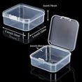 thumbnail image 2 of PEACNNG 24 Packs Small Clear Plastic Containers with Hinged Lids for Storage of Small Items, Crafts, Jewelry, Tools, 2 of 5