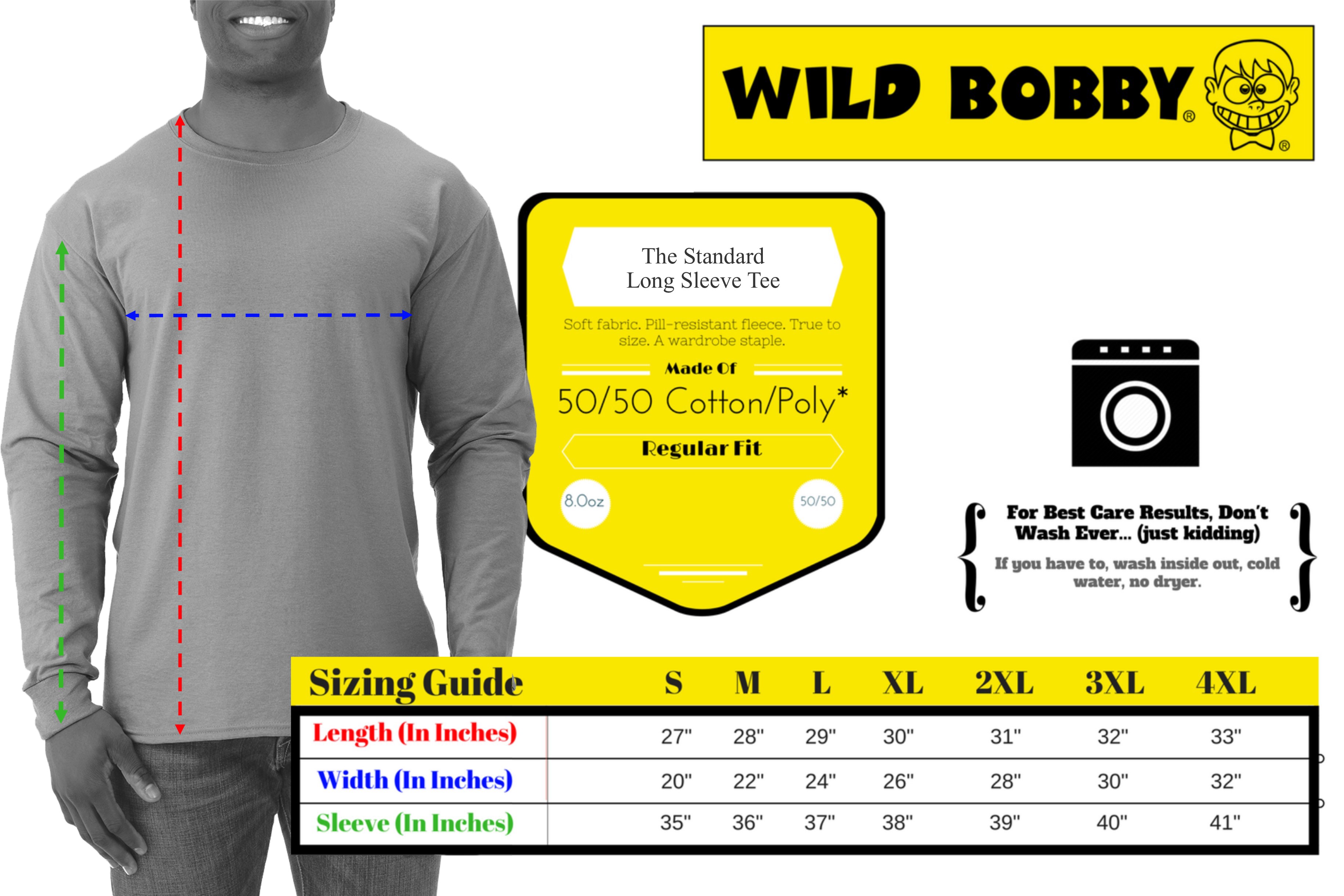 Wild Bobby, Colorful Floral Sugar Skull Streetwear Mens Long Sleeve Shirt, Royal, Small - image 3 of 3
