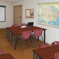 thumbnail image 2 of Romig Trek 72 x 24 in. Training Table- Cherry Top, Black Legs & 2 M Stack Chairs- Burgundy, 2 of 7