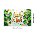 thumbnail image 5 of Lucky in Love St. Patrick's Day Banner with Shamrocks and Stars Backdrop Photography Decor Party Supplies Clover Celebration Decoration, 5 of 8