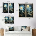 thumbnail image 4 of Designart "Moonlit Mirage in Gold and Blue on Uranus II" Uranus Wall Art Set Of 2 - Gold Fantasy Gallery Wall Set For Home Decor, 4 of 7