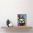 thumbnail image 2 of Sloth Wearing Ladies Summer Hat Modern Pop Art Artwork Framed Wall Art Print A4, 2 of 4