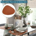 thumbnail image 5 of 4Pcs Faux Leather Placemats for Dinner Table, Drop-Shaped Mats Placemats Heat Resistant(Brown), 5 of 5