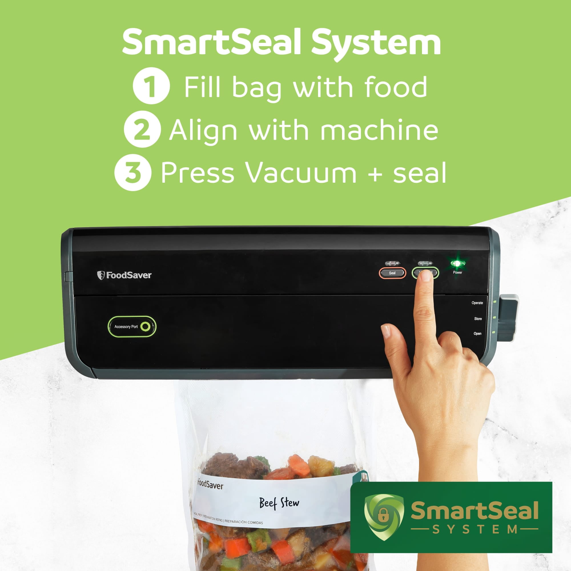 FoodSaver Easy Fill 1-Gallon Vacuum Sealer Bags, 12 Count BPA-Free Bags with Free-Standing Design for Meal Prep, Sous Vide, and Food Storage