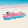 thumbnail image 2 of Mainstays 2pk Cotton Beach Towel, 58 x 28 in, Coral Starfish & Stripes, 2 of 7