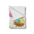 thumbnail image 2 of Bird Soft Flannel Fleece Throw Blanket, Funny Happy Colorful Birds and Sun in Cartoon Style Toddler Kids Nursery Theme, Cozy Plush for Indoor and Outdoor Use, 50" x 70", Multicolor, by Ambesonne, 2 of 6