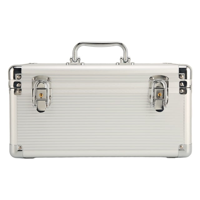 Caja De Disco Duro, Cojín EVA Diseño De Bloqueo Seguro Caja De Almacenamiento De Disco Duro 14 Bahías Portátil Diseño De Esquina De aleación De Aluminio Para Disco Duro