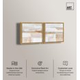 thumbnail image 2 of Neutral Luxe Harmony 2 Panel Set Canvas Print Abstract Wall Art by Art Remedy, Gold Frame, 30 x 30, 2 of 6