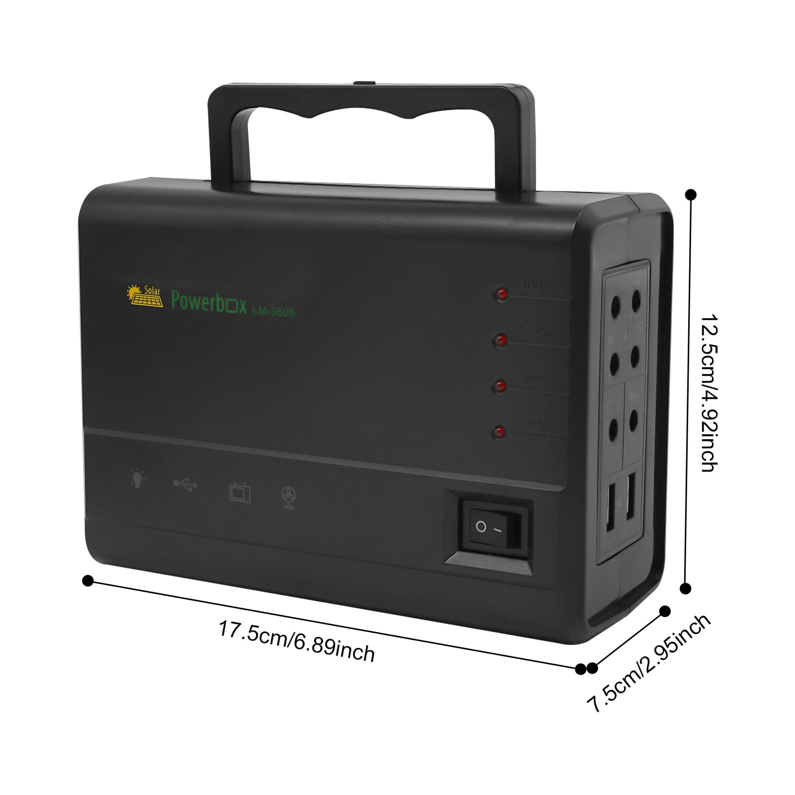 Solar Inverter Power Generator Solar Generator with Bulbs Battery Powered