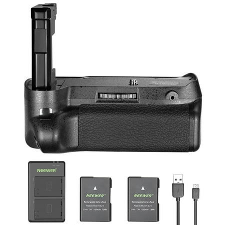 Neewer Pro Vertical Battery Grip Holder and 2 Pieces 1050mAh EN-EL14 Replacement Li-ion Battery with USB Input Dual Charger for Nikon D3100 D3200 D3300 SLR Digital (Nikon D3100 Best Price In Usa)