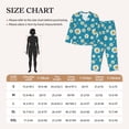 thumbnail image 4 of Gukieu Daisies Flowers Print Women's Long Sleeve Pajama Set, Button Top Elastic Pocket Pajama Pants Two Piece Set Home Wear-X-Large, 4 of 7