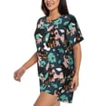 thumbnail image 2 of Naloa Rottweiler Women's Short-Sleeved Pajama Set, Loungewear, Summer pajamas, Breathable Cozy - X-Large, 2 of 9