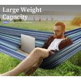 thumbnail image 5 of Space-Saving Hammock with Stand, 2 Person 550 Pound Capacity, Outdoor Patio Yard Indoor Hammock Bed, Quilted Fabric, 5 of 7