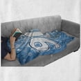 thumbnail image 6 of 90s Soft Flannel Fleece Throw Blanket, 90's Letter and Stars on Striped Background with Circles Party Celebration Themed Artwork, Cozy Plush for Indoor and Outdoor Use, 50" x 70", Blue, by Ambesonne, 6 of 6