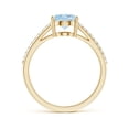 thumbnail image 2 of Angara Natural 1.5 Ct. Aquamarine with Diamond Classic Ring in 14K Yellow Gold for Women (Ring Size: 11.5), 2 of 11