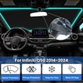 thumbnail image 2 of MOTOMATE Custom Fit Windshield Sun Shade for Infiniti Q50 2014-2024, Foldable Sun Visor Protector Blocks UV Rays & Heat, 2 of 17