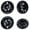 Black, variant on 4Pcs Universals 5 Spokes Hub Cap Protector Rims Light weight 8inch Golf Cart Wheel Covers Hub Caps Easy to Installation