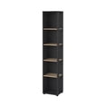 thumbnail image 3 of Pemberly Row Tall Open Storage 5 Shelf Bookcase in Matte Grey & Jackson Hickory, 3 of 12