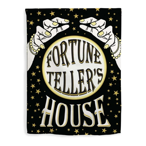 ThisWear Halloween Flag Home Decor Fortune Teller's House Dark Humor Vertical House Flag Multi