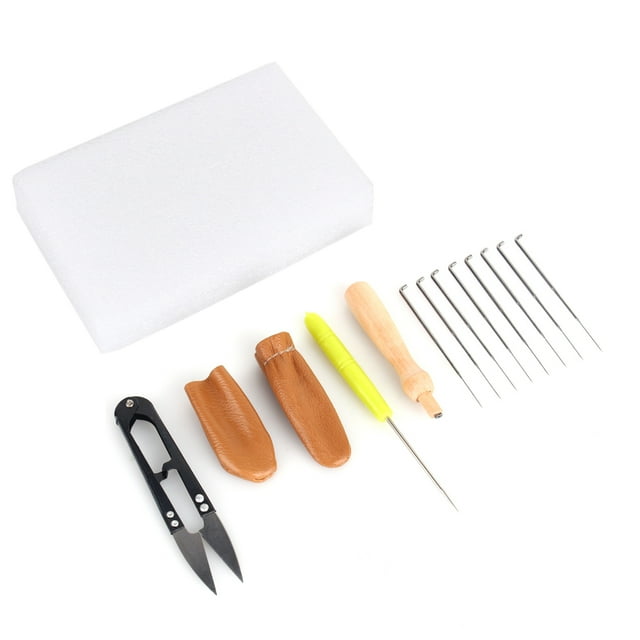 Wool Felt Tool Needle Felting Starter Mat+Scissor+Needle Craft Kit Accessory Set