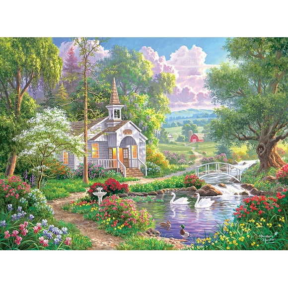 RoseArt - Abraham Hunter 1000 pièces – Chapelle joyeuse – Puzzle emboîtable pour adulte
