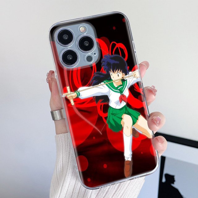 Funda Transparente Compatible Con Motorola Moto E7 E7I Plus Edge 20 Fusion S30 Power Lite E20 Pro OSC68 Inuyasha Protectora Suave