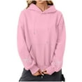 thumbnail image 4 of Caywon Casual Loose-Fit Hooded Sweatshirt for Women Printed Round Neck Long Sleeves Comfy Daily Wear for Spring Autumn, 4 of 5