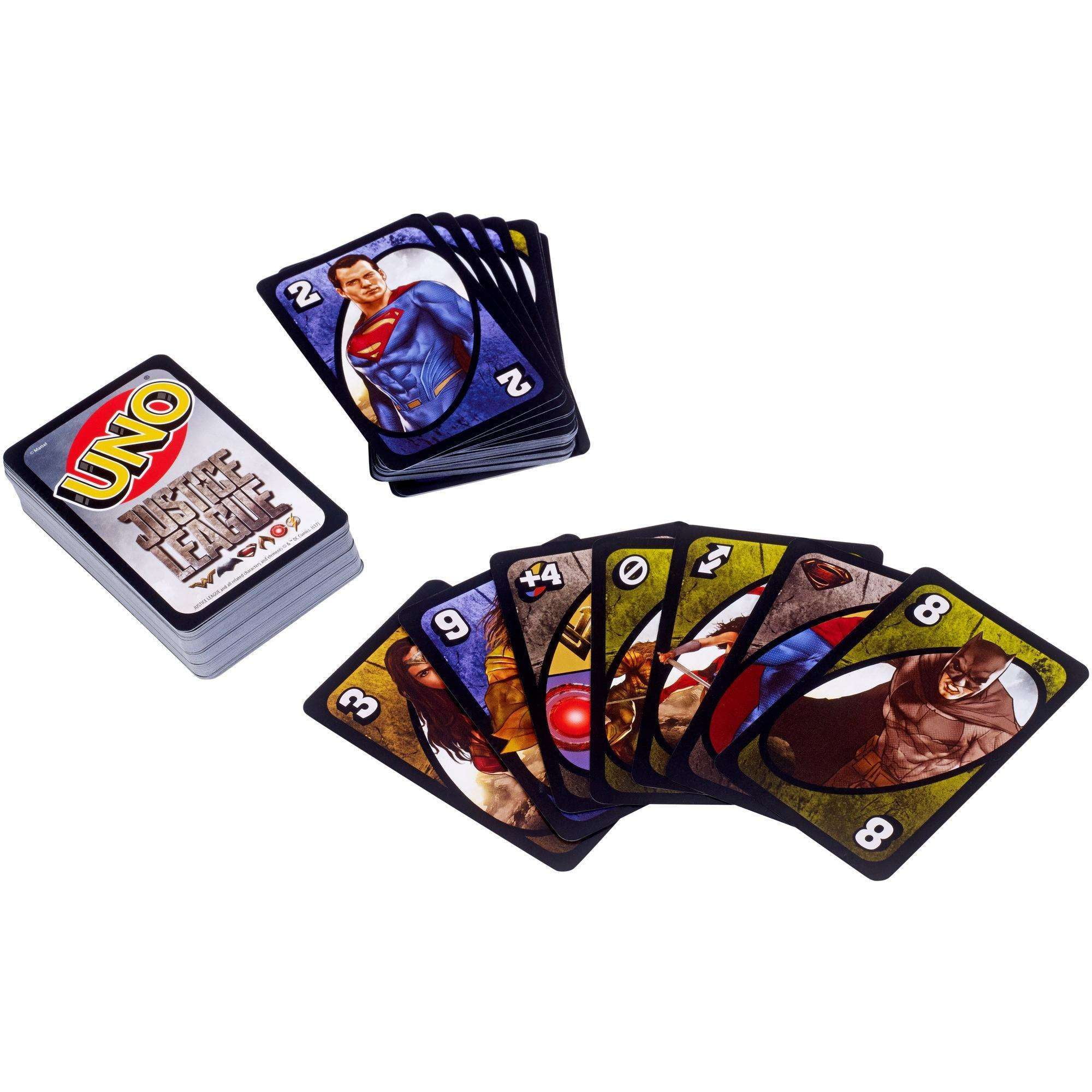 UNO DC Comics Justice League Card Game Playing Cards Kids Toys Gift Set 