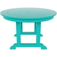 thumbnail image 5 of Portside 5-Piece Round Table Seashell Adirondack Chair Dining Set, 5 of 9