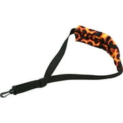 Perri's 1" Saxophone Strap with Plush Padding Black Flames