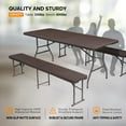 thumbnail image 2 of VINGLI Folding Camping Table with Chairs, Brown, 2 of 9