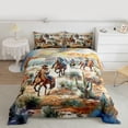 thumbnail image 2 of Homewish Teens Western Cowboy Bedding Comforter Set 2pcs,Exotic Style Twin Comforter Sets Microfiber,Retro Vintage Breathable Bedding Set,Luxury Bedroom Decor,Reversible, 2 of 8