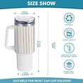 thumbnail image 3 of SKYSONIC 40oz Tumbler with Handle and Straw-Double Wall Vacuum Reusable Stainless Steel Insulated Water Bottle Mothers Day GiftsBlue Yellow White Striped, 3 of 7