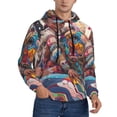 thumbnail image 2 of Lsque Fantasy Colorful Beast Pattern Casual Men's Hoodie,Hooded Sweatshirt with Kangaroo Pocket,Pullover Hoodie-Large, 2 of 7