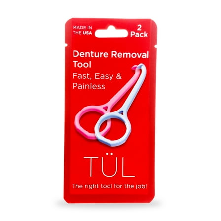 TÜL for Dentures | Denture Removal Tool | Made in the USA | Variety 2 Pack | Top Denture Accessories