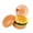 Orange, variant on Hamburger Shaped Portable Fan USB Charging Type C 500mAh Battery 3 Wind Speeds For Offices Home