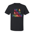 thumbnail image 2 of Wild Bobby, Be A Kind Human Positive Inspirational Slogan Inspirational/Christian Men Graphic Tee, Black, Small, 2 of 6