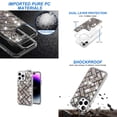 thumbnail image 2 of Bemz Bling Case for iPhone 15 Plus, Diamond Glitter Sparkle Dual Layer Hybrid Protector Cute Women Girls Cover, Glass Screen Protector, 40W Car Charger (USB-C Port) - 5 Foot (Colorful Black), 2 of 9