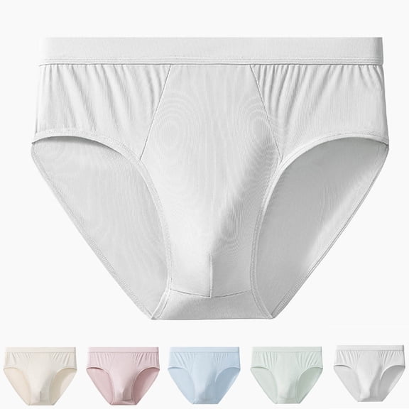 Bixock Underwear for Men,Men's Underwear Solid Color Briefs Soft Stretch Breathable Briefs