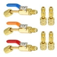 thumbnail image 1 of 3Pcs Air Conditioning Refrigerant Compact Ball Valve 1/4 Inch SAE with 5/16 Inch Female to 1/4 Inch Male Straight Adapter, 1 of 7