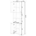 thumbnail image 6 of Versatile 77-Inch White Tall Storage Cabinet with 2 Doors and Adjustable Shelves, Linen Tower Cabinet, Bathroom Organizer and Storage, Kitchen Cabinet, Pantry Organizer, and Linen Closet, 6 of 10