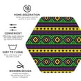thumbnail image 3 of Honeii Carnival Mardi Gras print Leather Coaster Set of 4, ideal for safeguarding your furniture from drinks spills and effortless cleanup-Hexagon, 3 of 6