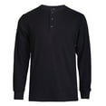 thumbnail image 2 of DailyWear Mens Cotton Casual Long Sleeve Henley T Shirt Waffle-Knit Ch/Grey, Small, 2 of 7