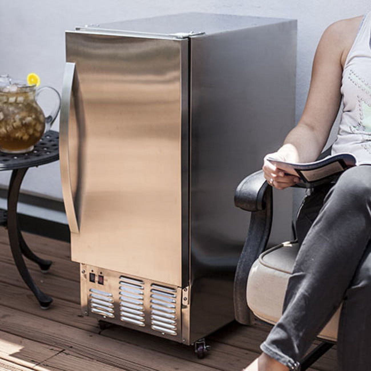 Edgestar OIM450SS 15" Wide 25 Lbs. Capacity Outdoor Approved Ice Maker - Stainless Steel